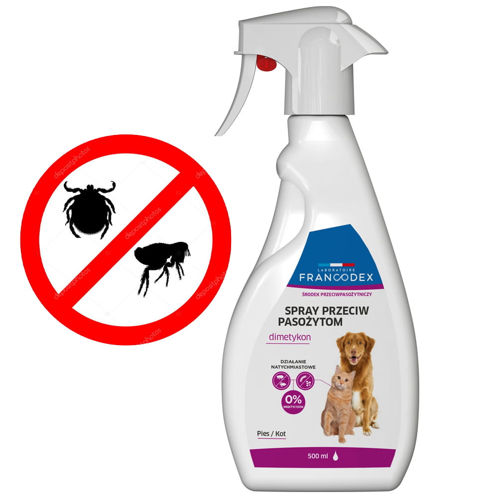 Francodex Spray Dla Psa i Kota Przeciw Pasożytom z Dimetykonem 500ml